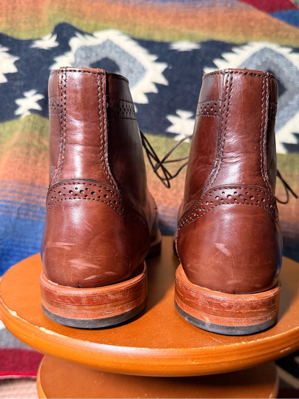 Rancourt Men's Heritage Leather Wingtip Lace-Up Boots - Worn only at my wedding - Picture 5 of 11